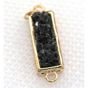 gemstone connector, rectangle, gold plated, approx 7x17mm