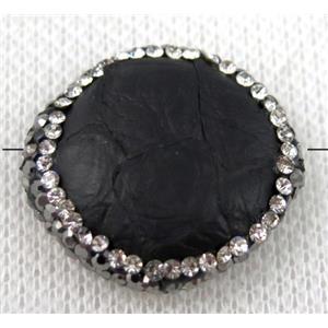 gemstone bead paved rhinestone, approx 25mm dia