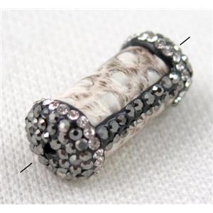 gemstone bead paved rhinestone, approx 14-28mm