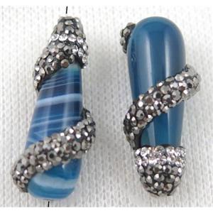 gemstone bead paved rhinestone, approx 12-35mm
