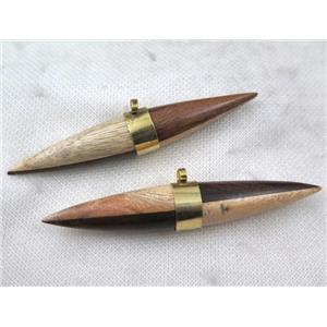 sandalwood bullet pendant, approx 18-100mm