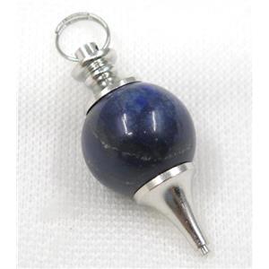 Lapis Lazuli Globe pendant, round, blue, approx 20mm dia