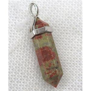 gemstone stick pendant, approx 10-30mm