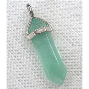green Fluorite bullet pendant, approx 10-30mm