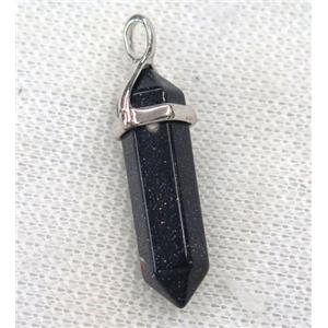blue SandStone bullet pendant, approx 10-30mm