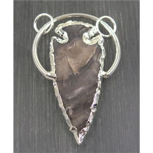 agate pendant, silver plated, approx 25-70mm