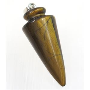 tiger eye stone bullet pendant, approx 16-40mm