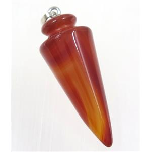 red agate bullet pendant, approx 16-40mm