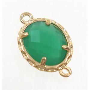 gemstone connector, gold plated, approx 10x12mm