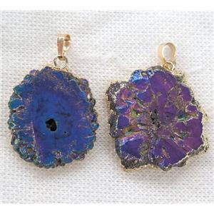 gemstone pendant, freeform, approx 15-30mm