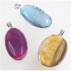 gemstone pendant, freeform, approx 20-35mm