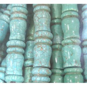 turquoise beads, green, approx 16-25mm, 15inches st.