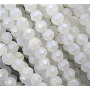 matte chinese crystal glass bead, faceted round, approx 4mm dia, 98pcs per st