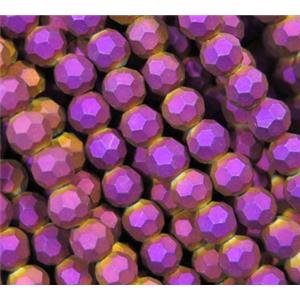 matte chinese crystal glass bead, faceted round, approx 4mm dia, 98pcs per st