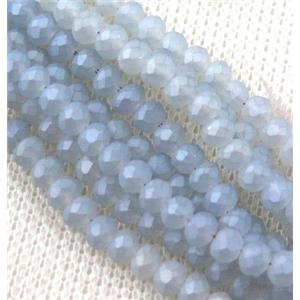 matte chinese crystal glass bead, faceted rondelle, approx 4mm dia, 150pcs per st