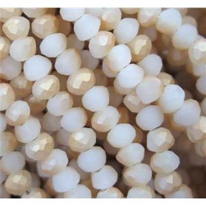 matte chinese crystal glass bead, faceted rondelle, approx 4mm dia, 150pcs per st