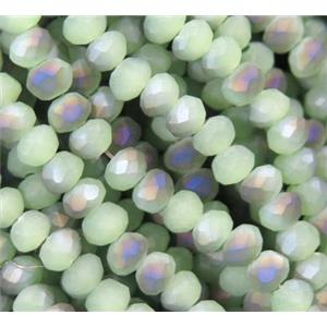 matte chinese crystal glass bead, faceted rondelle, approx 4mm dia, 150pcs per st