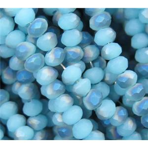matte chinese crystal glass bead, faceted rondelle, approx 4mm dia, 150pcs per st