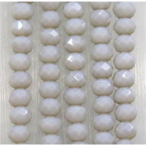 gray chinese crystal glass bead, faceted rondelle, approx 2.5x3mm, 150 pcs per st