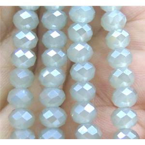 Chinese crystal glass bead, faceted rondelle, approx 6mm dia, 100pcs per st