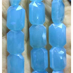 Chinese crystal glass bead, faceted rectangle, approx 10x14mm, 25pcs per st