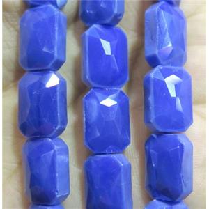 Chinese crystal glass bead, faceted rectangle, approx 10x14mm, 25pcs per st