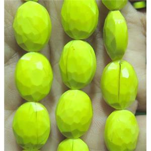 Chinese crystal glass bead, faceted oval, approx 12x16mm, 20pcs per st