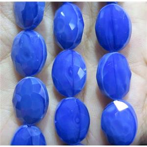 Chinese crystal glass bead, faceted oval, approx 12x16mm, 20pcs per st