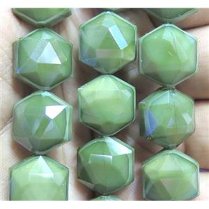 Chinese crystal glass bead, faceted, approx 14mm dia, 20pcs per st