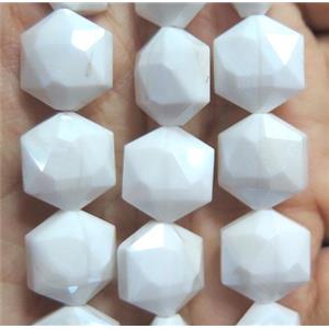 Chinese crystal glass bead, faceted, approx 14mm dia, 20pcs per st