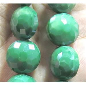 Chinese crystal glass bead, faceted flat round, approx 16mm dia, 20pcs per st