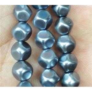 glass pearl bead, faceted round, approx 6mm dia, 68pcs per st