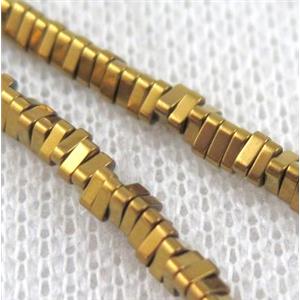 hematite beads, triangle, approx 6mm