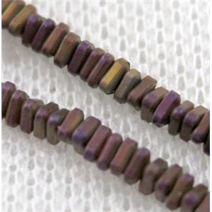 matte hematite beads, freeform, approx 6mm