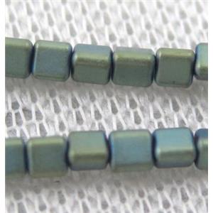 matte hematite beads, triangle, approx 3x3mm