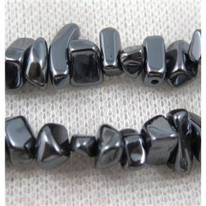hematite beads, approx 4-8mm, 80cm length