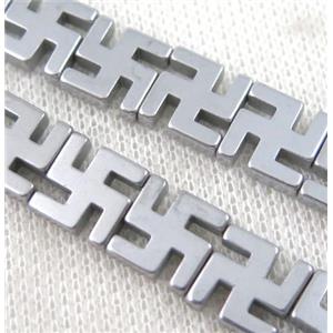 hematite beads, approx 12x12mm