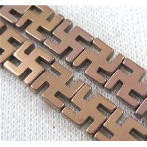 hematite beads, approx 12x12mm