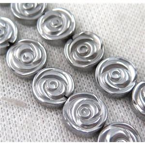 hematite beads, approx 4mm dia