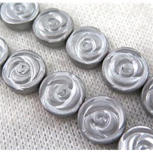 hematite beads, approx 12mm dia