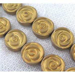 hematite beads, approx 12mm dia