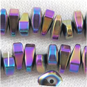 hematite beads, approx 6x3mm, 5x2mm