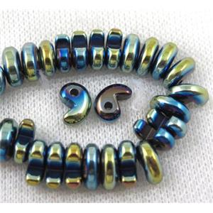 hematite beads, approx 10x4mm