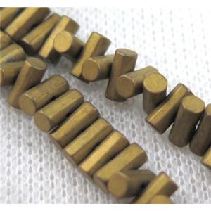 hematite beads, approx 7x3mm