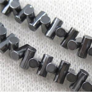 hematite beads, approx 7x3mm