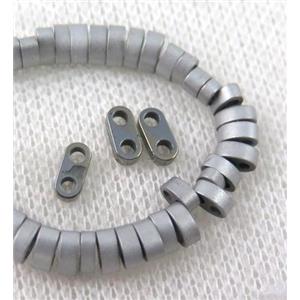 hematite beads, approx 6x3x2mm