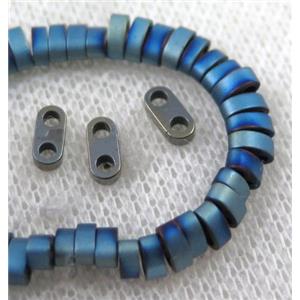 matte hematite beads, approx 6x3x2mm