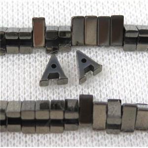 hematite beads, black, approx 7x3mm
