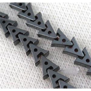 hematite beads, black, approx 7x3mm