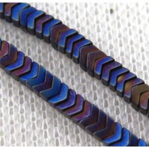 matte hematite beads, approx 2x3mm